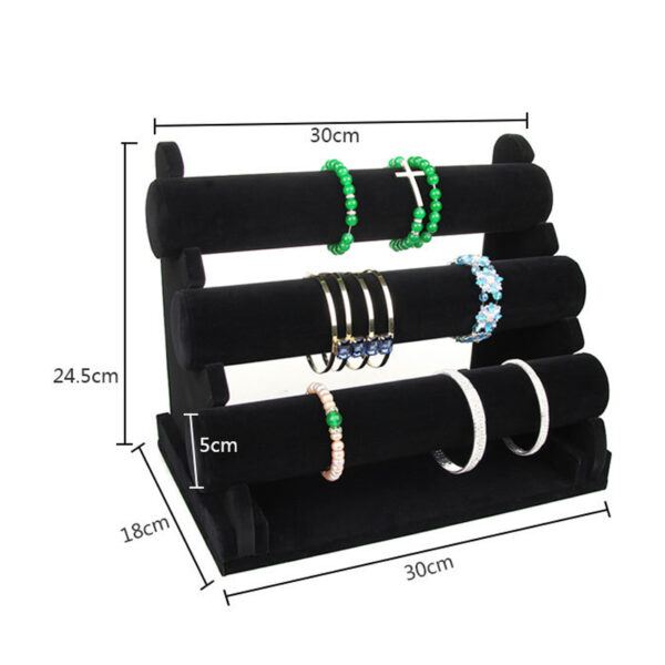 Exhibidor de pulseras terciopelo 3 niveles - Imagen 2