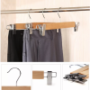 Pack 50 colgadores madera pantalon con pinzas perrito - Imagen 6