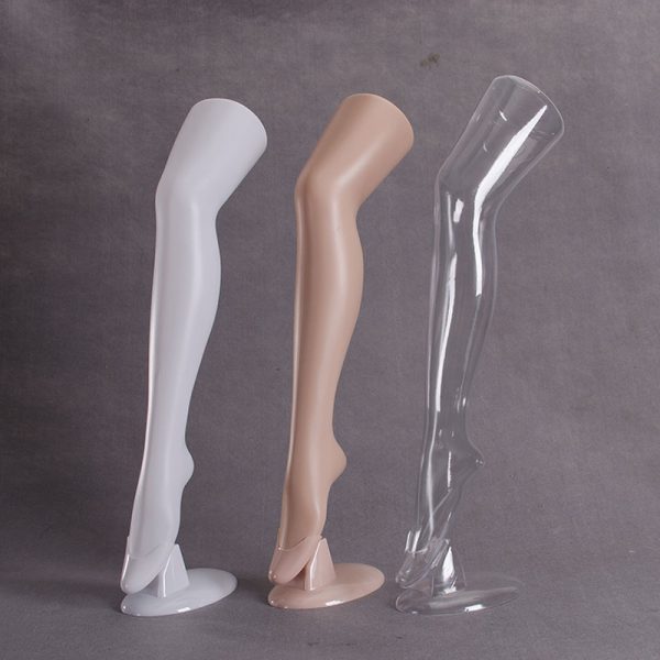 Pierna maniquí exhibidora de pantys, color blanco - Imagen 5