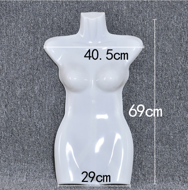 Torso plástico dama con gancho, color blanco - Imagen 5