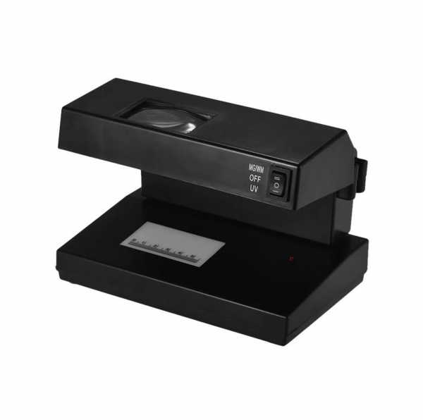 Maquina detector de billetes falsos, 12V, luz blanca y UV