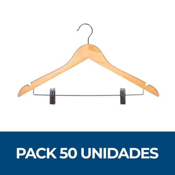 Pack 50 colgadores con pinzas perrito