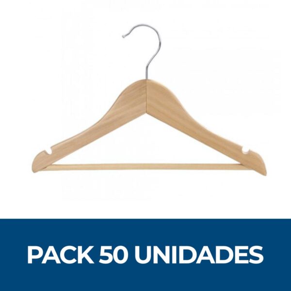 Pack 50 unidades colgador madera polera Niños