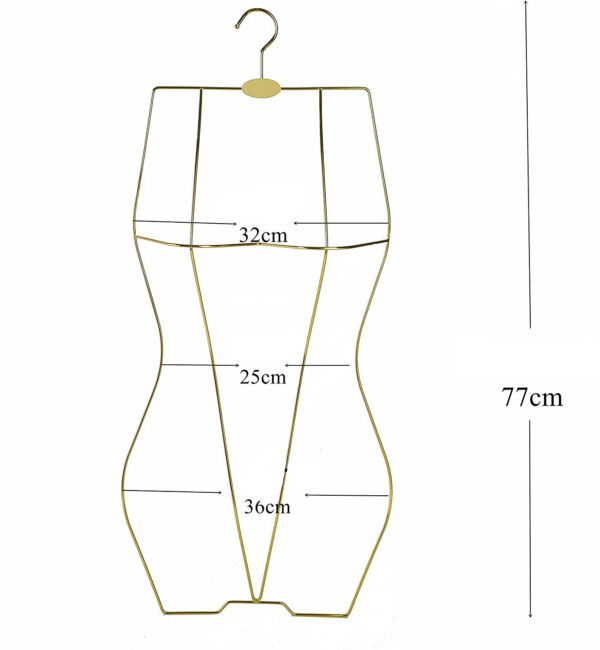 Torso Maniquí para Bikini o lencería, color dorado - Imagen 2