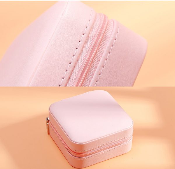 Organizador de joyas viajero rosado con piel durazno - Imagen 7