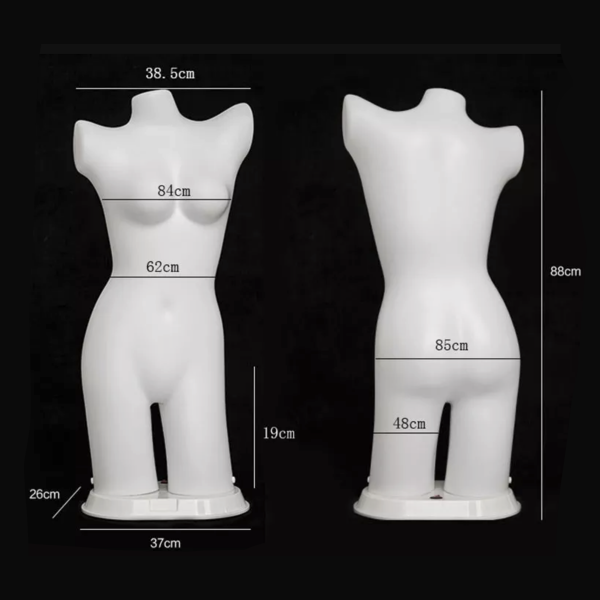Torso maniqui plástico dama para lenceria, incluye LUZ LED - Imagen 2