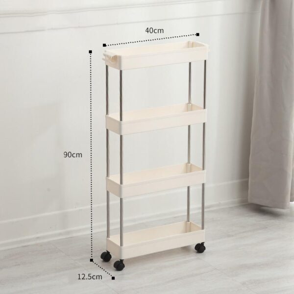 Carro Organizador plastico con ruedas para cocina / baño / hogar - Imagen 2