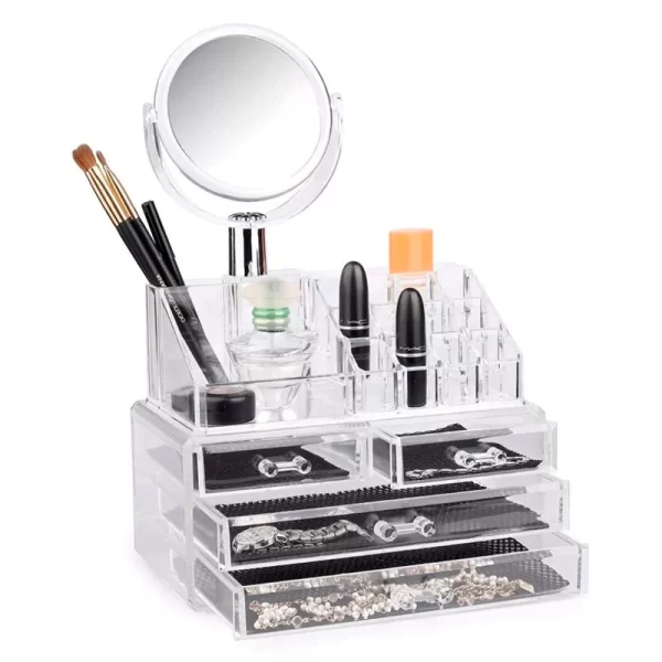 Organizador De Maquillaje Cosmetiquero Joyero Acrilico - Imagen 2
