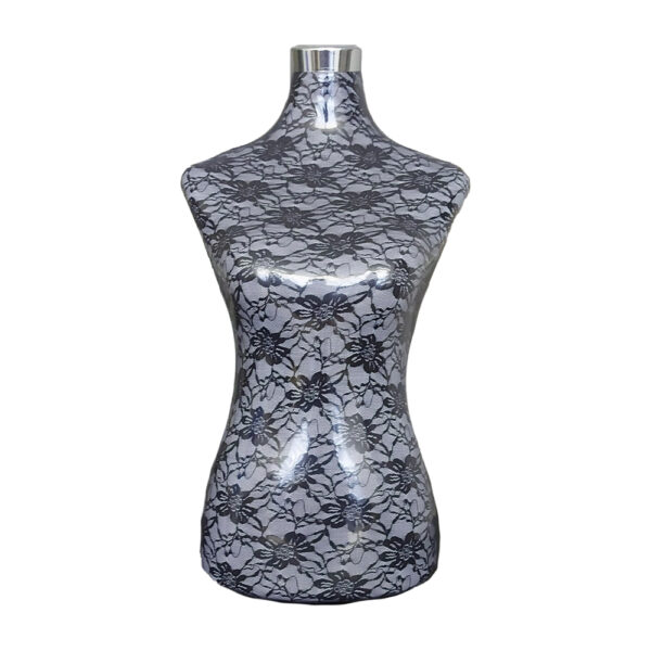 Torso maniquí dama, encaje negro (NO incluye Base)