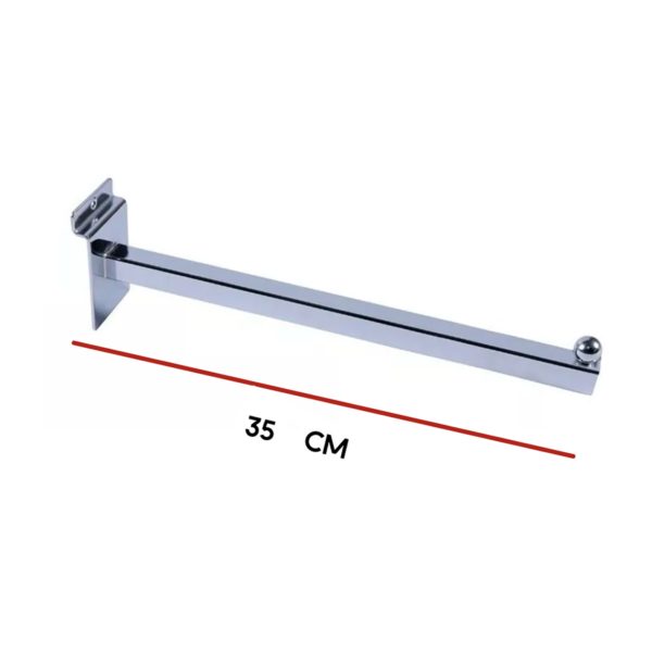 Pack 50 ganchos de panel ranurado un punto liso 35 cm
