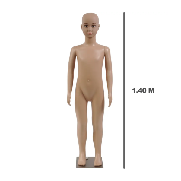 Maniquí Niño cuerpo entero color piel 1.40 m de altura - Imagen 2