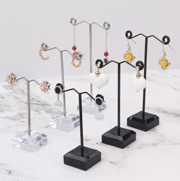 Exhibidor Set 3 de aros metalicos color negro - Imagen 4