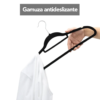 Pack 10 Colgador gamuza terciopelo negro adulto para polera blusas - Imagen 3