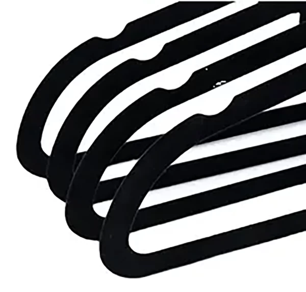 Pack 50 Colgador gamuza terciopelo negro adulto para polera blusas - Imagen 5