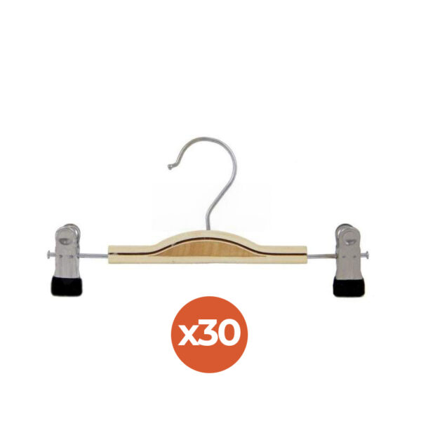 pack 30 Colgador pinzas perrito para niños en bambú madera