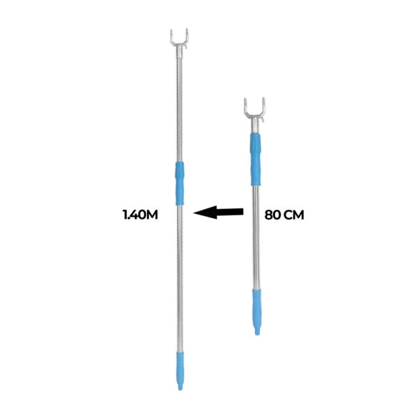 Bastón Alcanzador Extendible Para Ropa Con Gancho Barra - Imagen 2