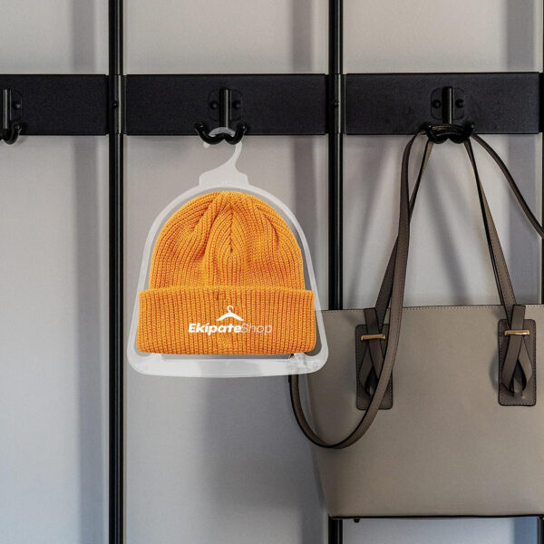 Pack 10 Exhibidor De Gorros Ropa Plastico Colgante - Imagen 3